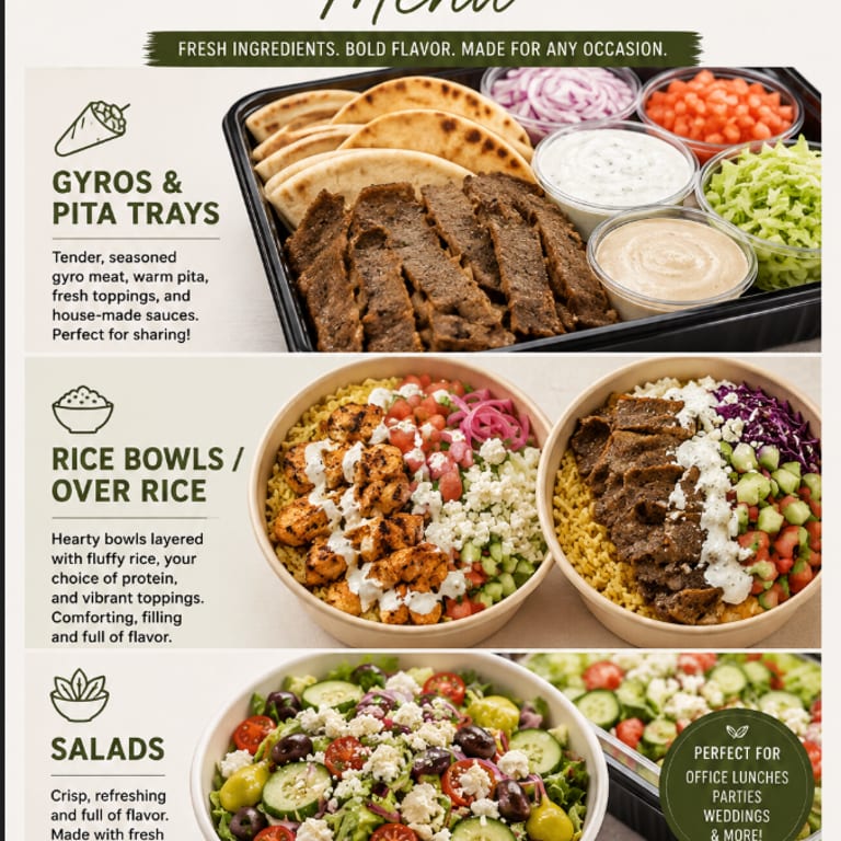 Modern Mediterranean Catering Made Fresh Daily
